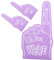 MUSISALY 3St Zeigefinger dekorativer Schaumstofffinger Sport-Cheerleading-Dekor Pompons würfelunterlage photostickomni Schaumstofffinger Masse Cheerleader-Requisite für Mädchen Eva Violett