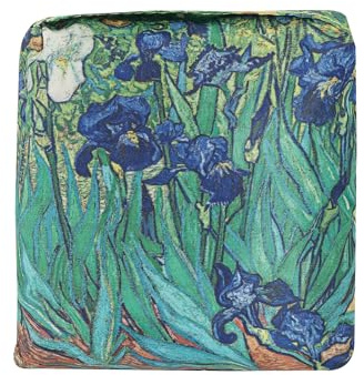 Halta Definitione Faltbarer Shopper mit einem Kunstwerk von Van Gogh, leicht, mit praktischer Aufbewahrungstasche, 35 x 40 H cm wenn geöffnet, 12 x 12 H cm geschlossen, Iris, Iris, L, Zeitgenössisch