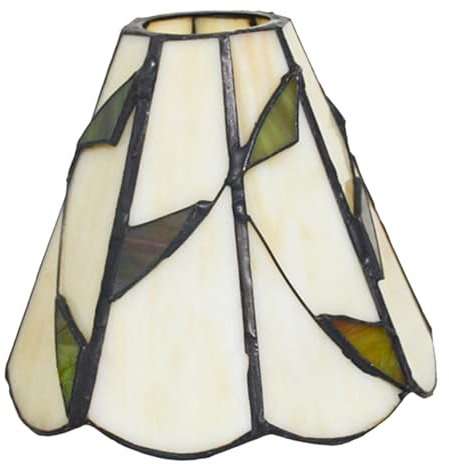 CRILSTYLEO Lampenschirm Tischlampenschirm Deckenleuchte Kronleuchter Lampenschirme Ersatz Schminktischlampe Nachttischlampenschirm Wandleuchte Vintage Lampenschirme Glas Weiß