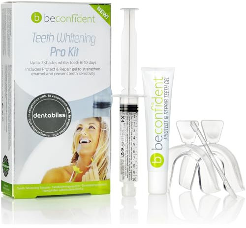 Dentabliss® x BeConfident® Premium Teeth Whitening X4 Pro Kit mit PAP Zahn-Bleaching Set für Weiße Zähne Zahnverfärbungen Entfernen Zahnaufhellung Professionelles Zahnbleaching