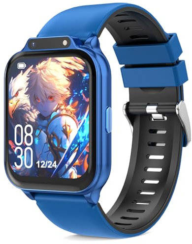 Orologio intelligente per bambini con fitness tracker per il sonno, modalità sportive 22/98, quadrante fai da te, impermeabile, contapassi frequenza cardiaca, fotocamera