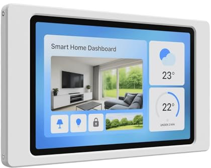 Cleverstation Tablet Wandhalterung für Apple iPad Pro 13 Zoll (M4/7 Gen, 2024) - Schraubmontage-Rahmen Wandhalter - Weiß
