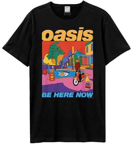 Amplified Oasis Be Here Now Album Artwork Black T-Shirt, XL, Short Sleeves