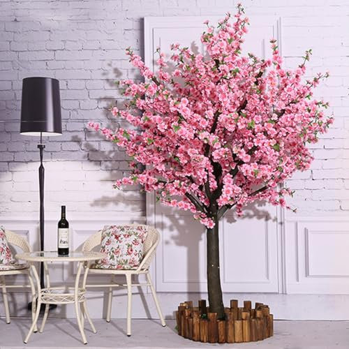NEYTIIR Kirschblütenbaum Künstlich - Echtholzstiele, Gefälschte Pflanzen Für Kirschblütendekor, Weinender Kirschbaum, Sakura-Baum, Kunstpflanze(1.2M)