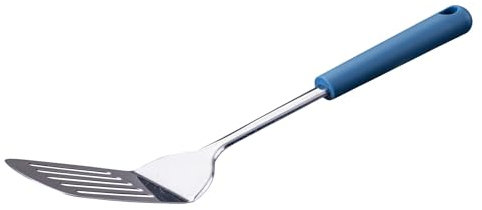 FACKELMANN 19085 Slotted Turner 34 cm, Stainless Steel Plastic, Silver
