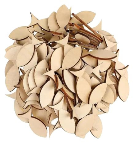 Gatuida 50stücke Holzfische Zum Basteln Holzformen Zum Selbermachen Unfertige Fisch-rohlingschilder Leere Holzfische Für Kunsthandwerk Mit Ozean-motiven Strand-dekoration Nautische Wanddek