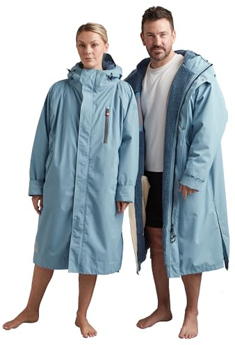 Red Original Premium EVO PRO Unisex Waterproof Dry Changing Robe, Extra Warm Lightweight Luxury 100% Recycled Material, B Corp Certified (Alpine Blue, XS)