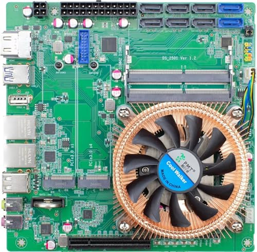 AMD Ryzen 7 5800H 8-Bay NAS Firewall Motherboard,ITX Mainboard Mini PC Gaming,SATA3.0 (8X) + Dual M.2 NVMe,2.5G Dual LAN (2X),DDR4 SODIMM (2X),PCIe 3.0 x8,Home Server, PFSense, OPNsense,UnRAID