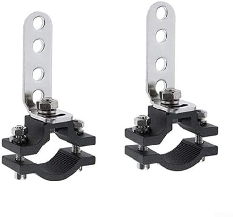 Startbuymore 2 Stück LED-Scheinwerfer-Halterung, Motorrad-Lichtleiste, Aluminiumlegierung, verstellbar, rutschfest, Gummi-Pad, stoßfest, 12 x 12 x 4 cm, für Nebelscheinwerfer