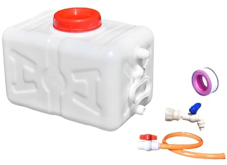 blloocod Réservoir d'eau Potable 20L, Carafe réutilisable qualité Alimentaire étanche avec Robinet et Tuyau pour Camping-Car, RV