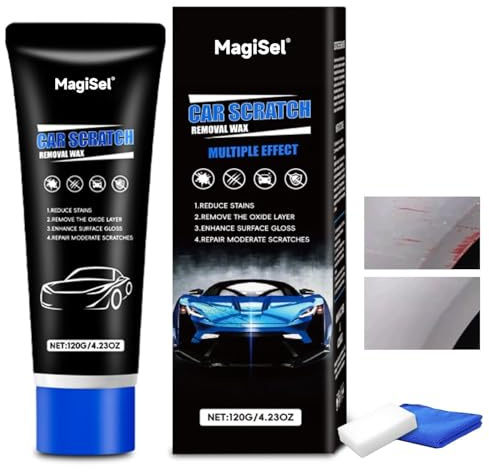 Auto Politur Set, Auto Kratzerentferner für Fahrzeuge, Lackkratzer Reparatur, Polish & Wax Color, Autopolitur, Polierpaste, zur Entfernung kleiner Kratzer, 120ML