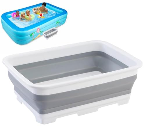 Swimming Pool Footwash Basin, Foldable Foot Cleaning Bucket, Pool Entrance Footwash Basin, Can Be Used in Beach, Fishing, Lake, Pond, Garden, Yard, Lawn, Outdoor Accessory