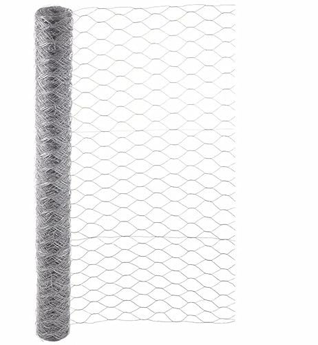 Garmix Sechseckgeflecht Verzinkt 50mm 1,0mm Kaninchendraht Hasendraht Drahtgeflecht (120cm x 50m)