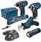 Bosch Professional 12V System Akku Bohrschrauber GSR 12V-15+Drehschlagschrauber GDR 12V-105+Säbelsäge GSA 12V-14+Multi-Tool GOP 12V-LI+LED-Lampe GLI 12V-LI (+3x2.0Ah Akku, Ladegerät, L-BOXX)