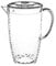 FIVE Simply Smart - Pichet à Eau Plastique Martelé 2L Transparent