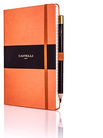 Castelli rq24/25–452 Medium liniertes Tucson Notizbuch – Orange