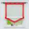 Joyswahl Voile Raffrollo mit Quaste Transparenter Dreieck Rollos mit farbigem Blende »Julia« Schals Fenster Gardine mit Schlaufen BxH 120x140cm Rot 1 Stück