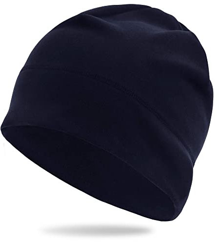 Arcweg Winter Thermal Running Hat Fleece Skull Cap Hat Helmet Liner Windproof Runnning Beanies Cycling Cap Breathable Unisex for Men Women Sports Head Warmer 22-24 Inches Navy