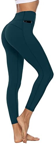Persit Sporthose Damen, Sport Leggins für Damen Yoga Leggings Yogahose Sportleggins Dunkelgrün-Size 42/44 (Herstellergröße: L)