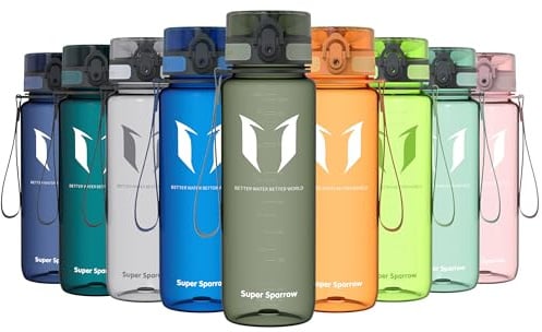 Super Sparrow Trinkflasche - Tritan Wasserflasche - 750ml - BPA-frei - Ideale Sportflasche - Sport, Wasser, Fahrrad, Fitness, Uni, Outdoor - Leicht, Nachhaltig