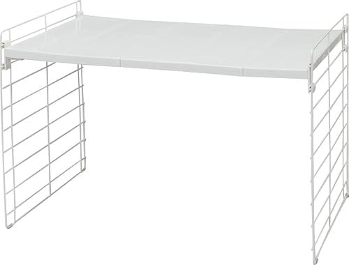 Iris Ohyama, Regal, Schrankorganizer, Unterschrank, Ausziehbar, Kunststoffaufbewahrung für Küchenschränke, Speisekammer, Lebensmittel und Utensilien -Telescopic Rack 1-tier USD-1V- Weiß