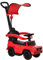 HOMCOM Carrier Kinder Kinderauto Multi-ausgestattet 12-36 Monate Hupe Trittbrett, Geländer und Sonnenschirm Rot