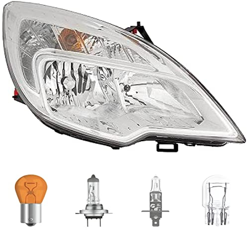 DM Autoteile 282410B Hauptscheinwerfer rechts H1/H7 kompatibel für Opel Meriva B Großraumlimousine 10-13 inklusive Leuchtmittel/Birnen