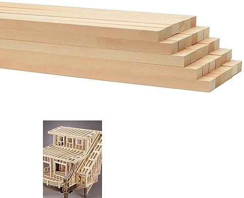 TSKDKIT 30 Stück Holzstäbe 30cm Holzstäbchen Eckig 5mm Natürliche Holzleisten zum Basteln Quadratisch Hölzer zum Basteln Braucht, Lang Holzstäbe für Holzbasteleien, DIY Projekte(30 x 0.5 x 0.5cm)