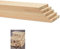 TSKDKIT 30 pièces Bâtons Bois Tilleul Naturel Chevilles Bois de Tilleul, Bâtonnets de Bois pour le Bricolage Artisanal, 30x0.5x0.5cm