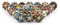 Craft Trade Sortiert Türschrankknopf Boho Antik Keramik-Türknöpfe Kommode Schublade Zieht Hardware Knöpfe fur Küche Möbel Messing und Schrank - 25 Stück