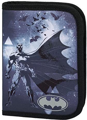 Baagl Federmäppchen für Jungen - Schüleretui, Federtasche, Federmappe für Schreibwaren - Etui, Federpenal, Schulmäppchen (Batman Storm)