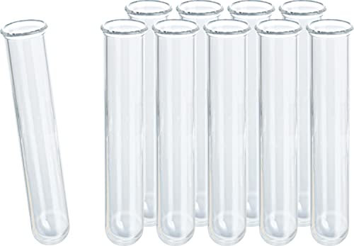 VBS 10er-Pack Reagenzglas 7,5x1,2cm Glasröhrchen Labor Kunststoffgläser