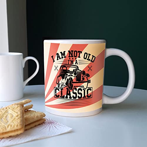 Purely Home Extra Large Big I Am Not Old I Am A Classic Novelty Mug - Jumbo White Coffee/Tea Gift