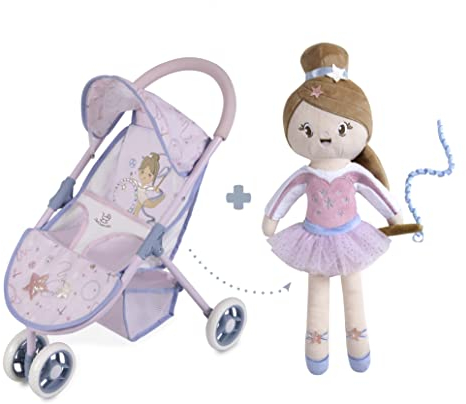 DE CUEVAS TOYS Carro de Muñecas Mi Primera Sillita Gala con Muñeca de Cuerpo Blando DeCuevas 90251