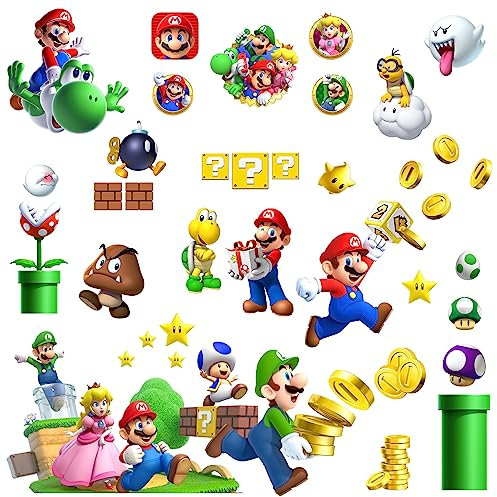 Mario Wandtattoo 3D für Kinderzimmer Dekor Schlafzimmer Wandaufkleber