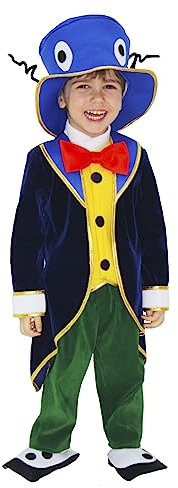 PEGASUS COSTUME GRILLO DI PINOCCHIO VESTITO FAVOLA DI PINOCCHIO CARNEVALE (3° 3-4 anni)
