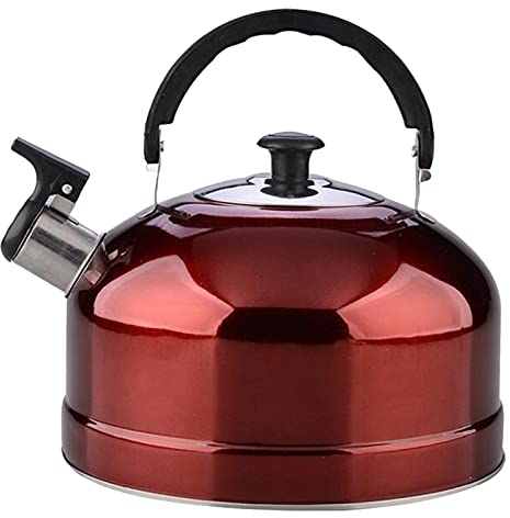 Tetera Tetera de acero inoxidable 4L Tetera silbante Tetera Estufa eléctrica Placas de gas Camping Tetera duradera de alta capacidad que se puede calentar rápidamente Tetera/Teteras/Tetera Present