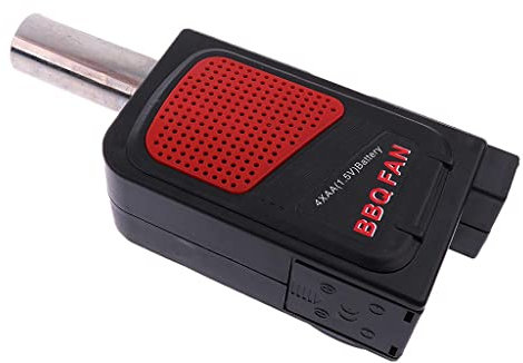 Tiuimk Portable Electric BBQ Fan - Battery-Powered Grill and Fireplace Air Blower | Reduce Dust and Sparks | Lightweight and Convenient | Essential Tool for Charcoal BBQ and Campfire | Black