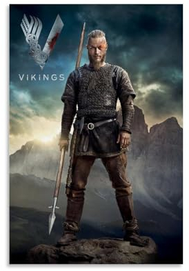 EVMILA Vikings-Season-2-Ragnar-Lothbrok Poster, dekoratives Gemälde, Leinwand, Wandposter und Kunstdruck, modernes Familienschlafzimmer-Dekor-Poster, 20 x 30 cm