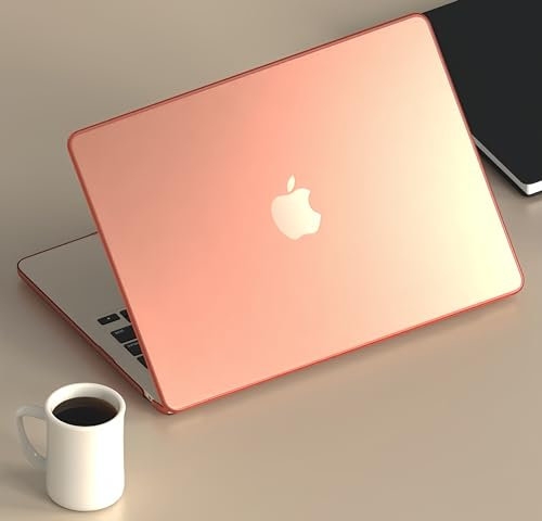KEROM Brown Clear Case for MacBook Air 13 inch 2025-2022 M4 M3 M2 A3240 A3113 A2681, MacBook Air M3 13 inch Case, Matte Plastic Hard Shell & Keyboard Cover for Mac Air 13.6 inch, Frosted Brown