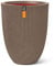 Capi Europe - Gefäß elegant niedrig Groove NL - 34x46 - Warm Taupe - Öffnung Ø27 - Blumentopf für den Innen- und Außeneinsatz - Bruchsicher - 100% recycelbar - KGVWT782