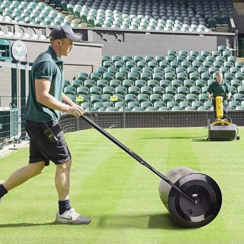 KLYDBMYT Lawn Roller Black Lawn Roller for Ball Field, Smooth Garden Drum Roller Push/Tow Behind for Eliminating Turf Damage, Grass Sod Rolling Tool for Seeding
