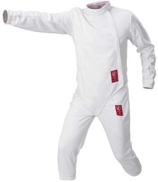 RJPzidK Fechtanzug 3-teiliges Sets 350N Anti-Dorn-Stoff Fechttrainingskleidung Fechttrainingsanzug (Hose/Jacke/Weste) für Rechtshändige Fechter(48#)