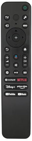 Voice Replacement Remote Control RMF-TX811U Compatible for Most Sony 2023 Models TV X77L Series KD-85X77CL KD-65X77CL KD-75X77CL KD-55X77CL KD55X77CL KD85X77CL KD65X77CL KD75X77CL