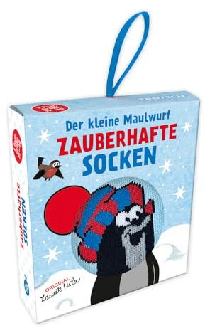 TRÖTSCH - Der kleine Maulwurf Zauberhafte Socken Winter Größe 35 bis 40: Lustige Socken Geburtstagsgeschenk