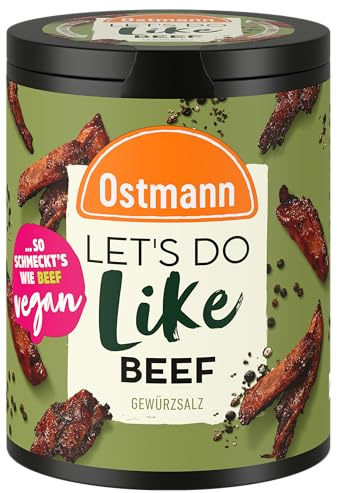Ostmann Gewürze - Let's Do Like Beef | 90 g in Metalldose | Rindfleisch-Geschmack für ungewürzte Fleischersatzprodukte | Gewürzsalz für Seitan, Tofu und vegetarische und vegane Gerichte