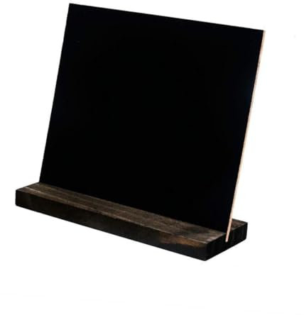 OSALADI 1 Stück Nachrichtentafel Schule LED Etikett Tafelkreide Tafelschild Party Zeichen erste Mini retro Brief rustikal Memoboard selber machen DIY-Tafel Hölzern Schwarz