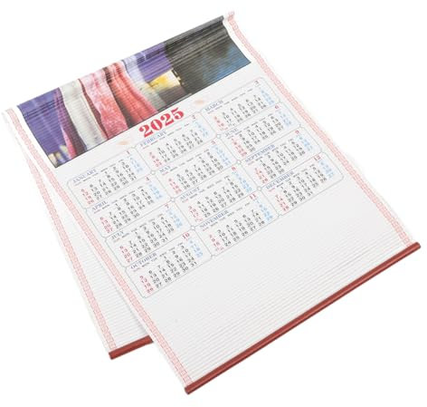 Gadpiparty Dekorativer Hängekalender Traditioneller Mondkalender mit Detaillierten Monddaten für Zuhause und Büro aus Dickem Langlebig und Gedruckt