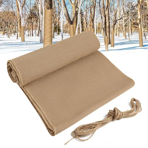 ROTKUSZ 6Mx40CM Baum Winterschutz - Jute für Pflanzen Winterschutz, Winterschutz Juteband für Pflanzen Frostschutz und Feuchtigkeit,Juteband für Pflanzen,Winterfeste Pflanzenschutzbandage