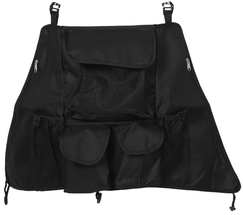 HAMPPLIES Stroller Organizer Tasche mit Hängende Aufbewahrungstasche für Kinderwagen Leichtes Robust Kompaktes Babywagen Netz für Windeln Flaschen Kleidung Schwarz